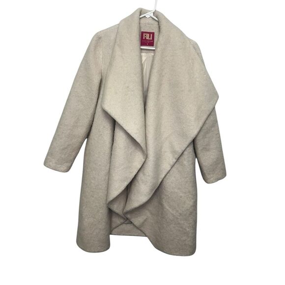 Amanda Uprichard Grace Wool Blend‎ Coat Size M Off White Wool Coat - Picture 1 of 9